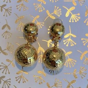 Jose & Maria Barrera gold clip ball earrings